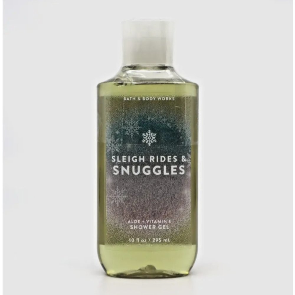 New Sealed Bath & Body Works Sleigh Rides & Snuggles Full Size Shower Gel 10 OZ